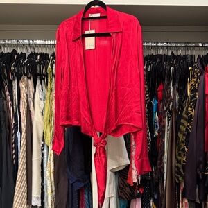 Elegant Red Women's Blouse